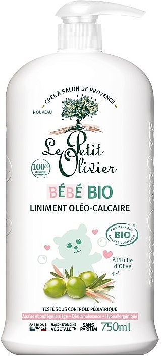 Badeschaum für Babys - Le Petit Olivier Baby Bio Oil-Limestone Liniment — Bild N1