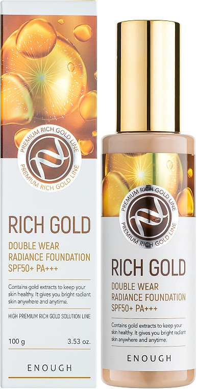 Foundation mit Goldpartikeln - Enough Rich Gold Double Wear Radiance Foundation SPF50+ PA+++ — Bild N2