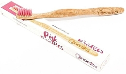 Zahnbürste aus Bambus mittel mit rosa Borsten - Nordics Bamboo Toothbrush Pink Bristles — Bild N2