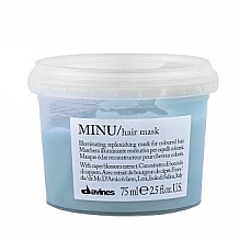 Feuchtigkeitsspendende nährende und farbschützende Maske für gefärbtes Haar - Davines Minu Hair Mask — Bild N1