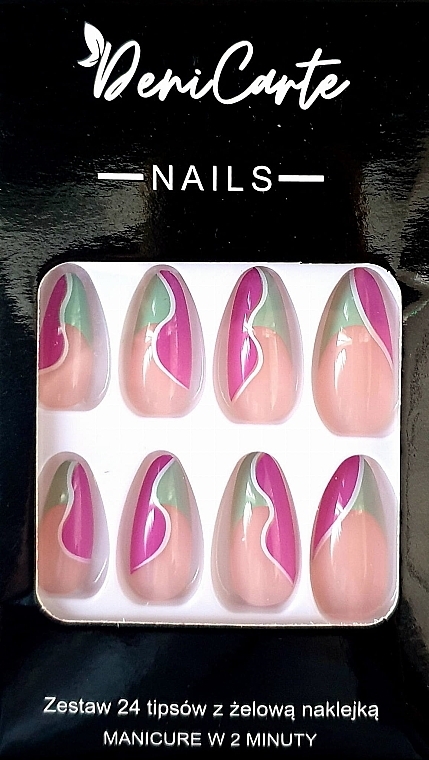 Künstliche Nägel in Mandelform 24 St. - Deni Carte Nails 7042  — Bild N1