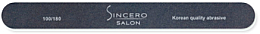 Düfte, Parfümerie und Kosmetik Nagelfeile gerade schwarz 100/180 - Sincero Salon Nail File, Straight, Black