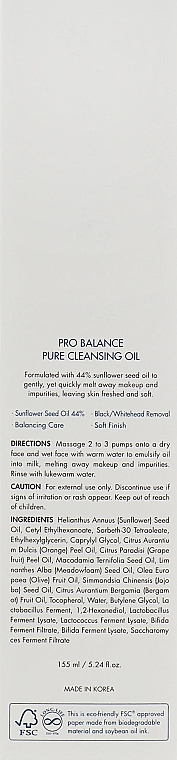Reinigendes hydrophiles Öl mit Probiotika - Dr.Ceuracle Pro Balance Pure Cleansing Oil — Bild N3