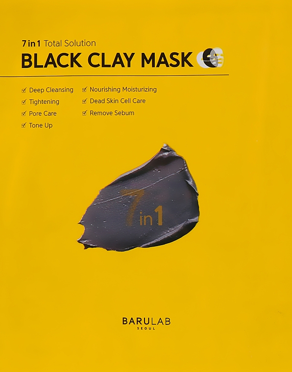 Reinigende Tuchmaske mit Tonerde - Barulab Black Clay Mask — Bild N1