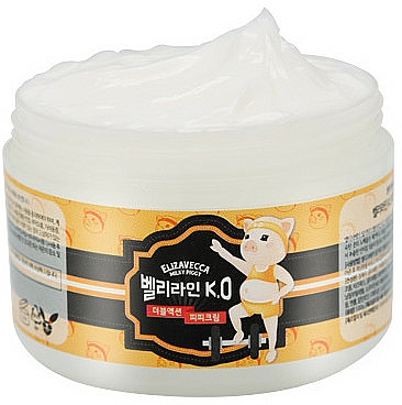 Feuchtigkeitsspendende Detox Massagecreme mit wärmendem Effekt - Elizavecca Body Care Milky Piggy Belly Line K.O Double Action P.P Cream — Bild N1