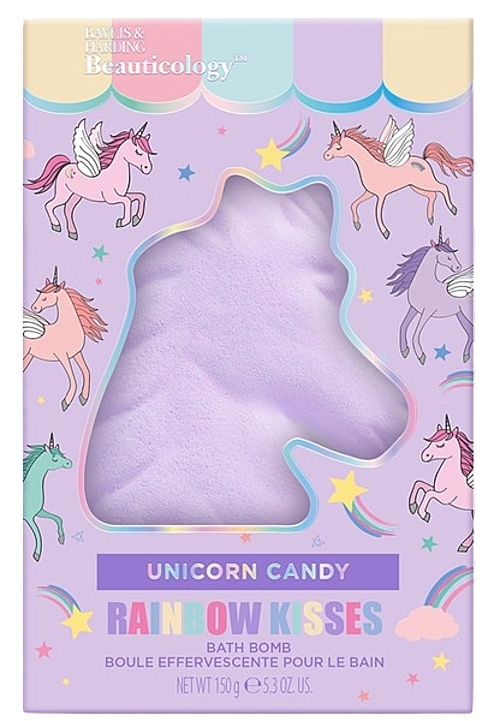 Badekugel Einhorn - Baylis & Harding Beauticology Rainbow Kisses Unicorn Candy Bath Fizzer — Bild N1