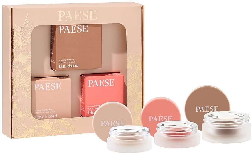 Set - Paese Kiss My Cheeks (Warm) (Rouge 4g + Bronzer 12g + Highlighter 4g)  — Bild N2