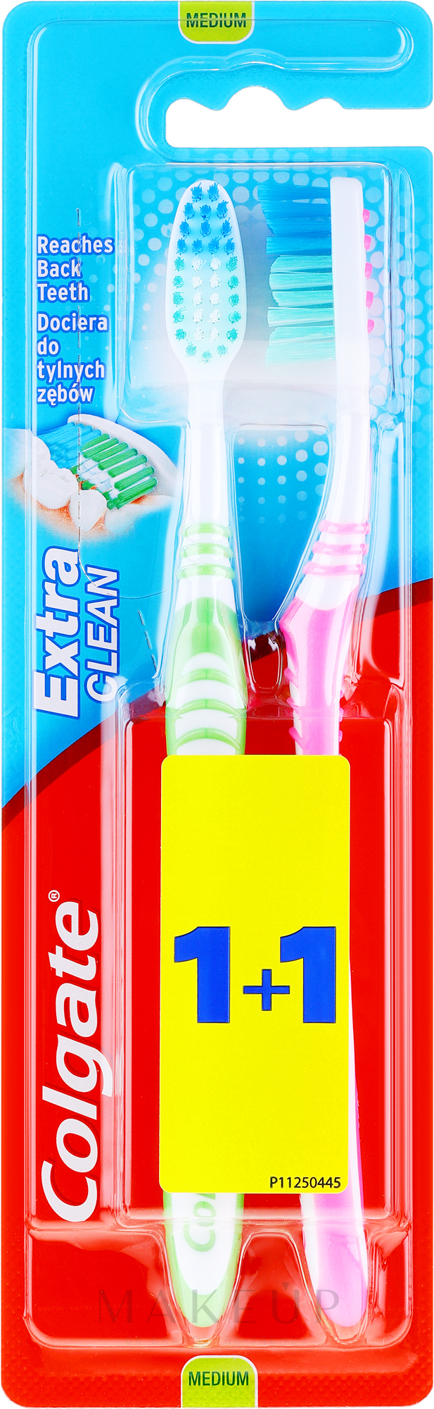 Zahnbürste mittel Extra Clean rosa, grün 2 St. - Colgate Extra Clean Medium — Bild 2 St.