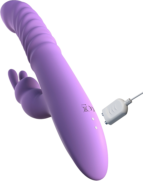 Wärmender Hase-Vibrator für Frauen violett - Pipedream Fantasy For Her Thrusting Silicone Rabbit Purple — Bild N2