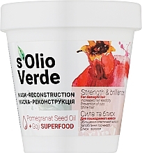 Stärkende Maske für geschädigtes Haar - Solio Verde Pomegranat Speed Oil Mask-Reconstruction  — Bild N1