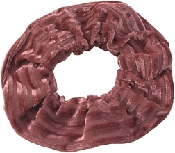 Haargummi aus Samt rosa Streifen - Lolita Accessories — Bild N1