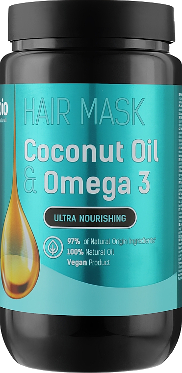 Haarmaske Coconut Oil & Omega 3 - Bio Naturell Hair Mask — Bild N1