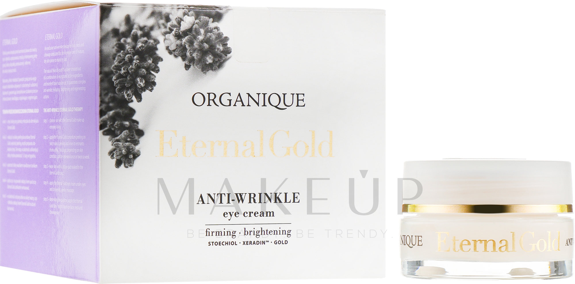 Augenkonturcreme - Organique Eternal Gold Golden Anti-Wrinkle Eye Contour Cream — Bild 15 ml