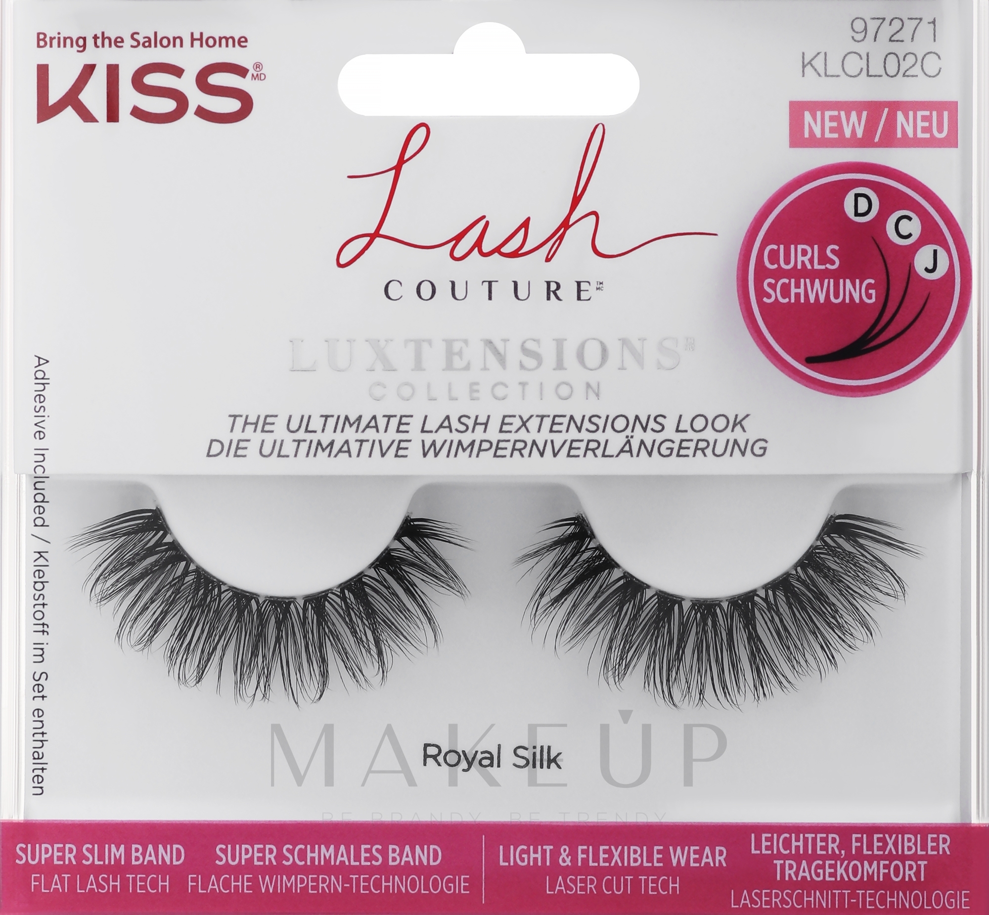 Künstliche Wimpern - Kiss Lash Couture LuXtensions Eyelash Band Royal Silk — Bild 2 St.