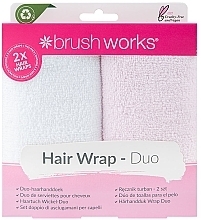 Haartrockenhandtuch-Set - Brushworks Hair Towel Wrap Duo — Bild N1