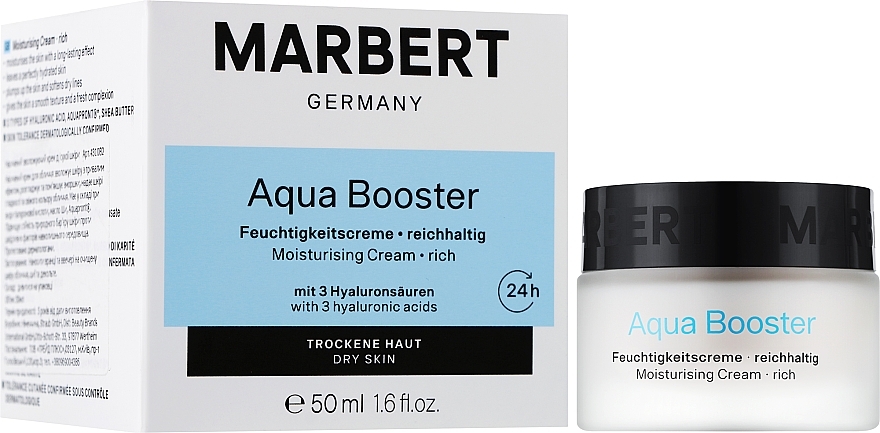 Reichhaltige Feuchtigkeitscreme für trockene Haut - Marbert Aqua Booster Feuchtigkeitscreme Reichhaltig — Bild N2