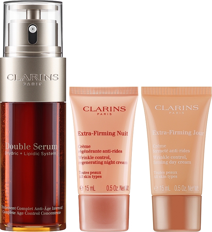 Set - Clarins Double Serum & Extra-Firming Set (ser/50ml + cr/2x15ml) — Bild N2