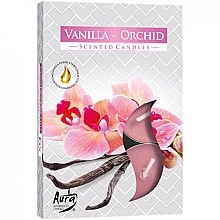 Düfte, Parfümerie und Kosmetik Teekerzen-Set Vanilleorchidee - Bispol Vanilla-Orchid Scented Candles 