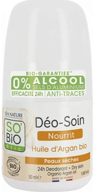 Deo Roll-on mit Arganöl - So'Bio Etic Organic Argan Oil 24H Deodorant — Bild N1