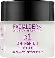 Düfte, Parfümerie und Kosmetik Creme gegen Alterung und Stress, für normale und trockene Haut - Facialderm C1 Anti-Age And Anti-Stress Cream