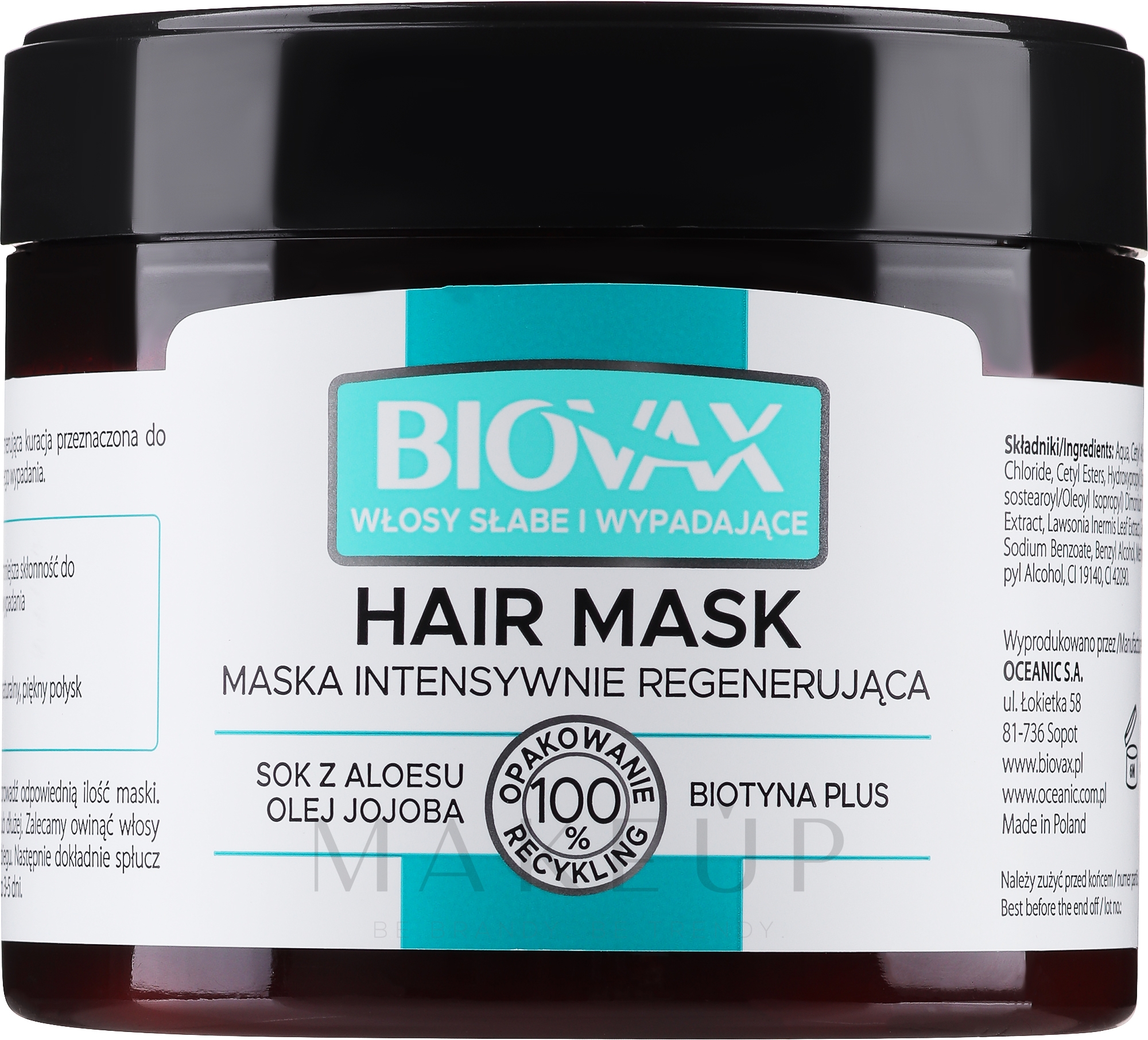 Maske gegen Haarausfall - Biovax Anti-Hair Loss Mask — Bild 250 ml