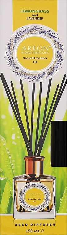 Raumerfrischer Zitronengras und Lavendel - Areon Home Perfume Lemongrass & Lavender Oil Reed Diffuser  — Bild N1