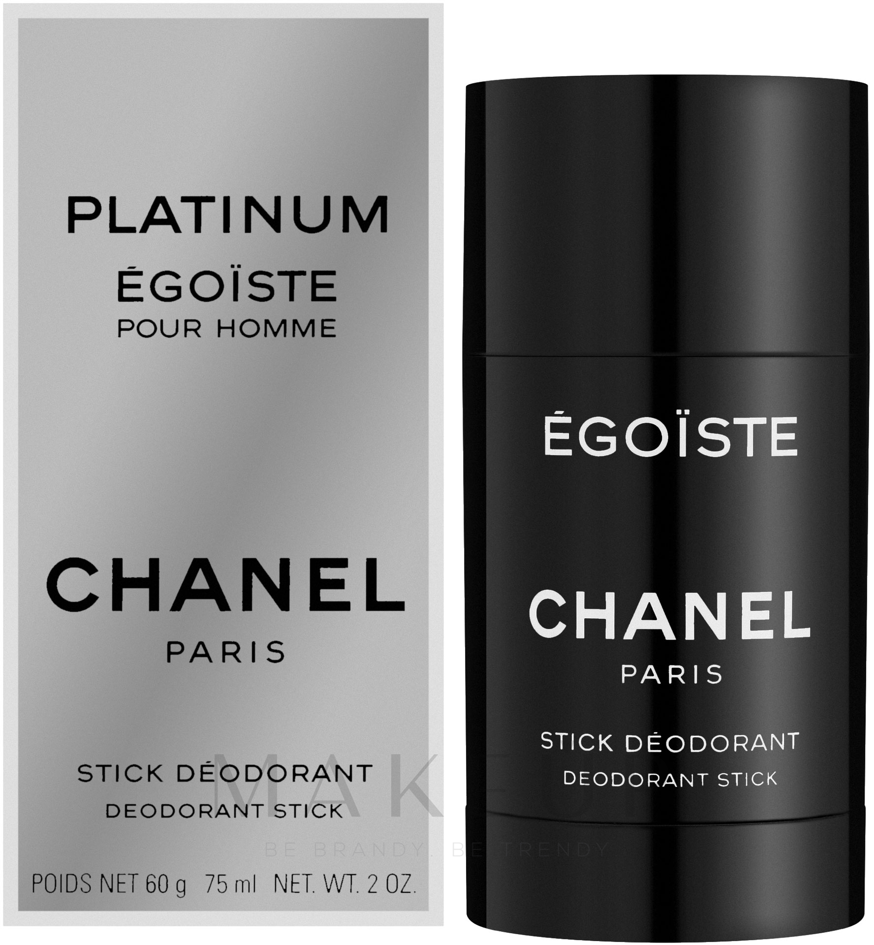 Chanel Egoiste Platinum - Parfümierter Deostick für Männer  — Bild 75 ml