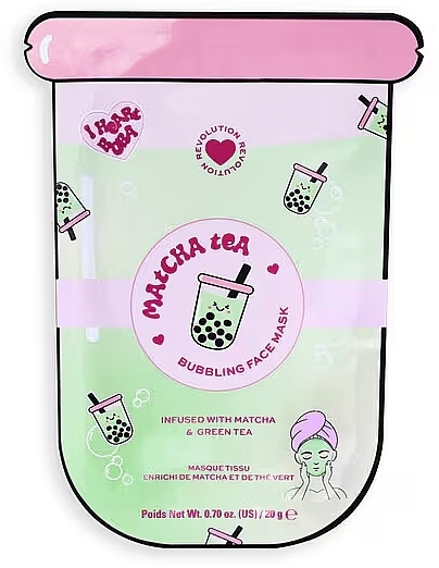 Gesichtsmaske - I Heart Revolution Matcha Tea Bubble Sheet Mask — Bild N1