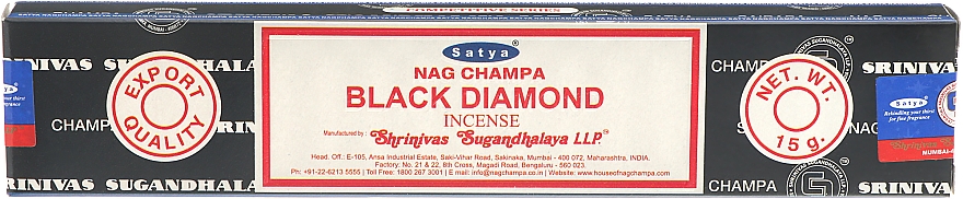 Duftstäbchen Schwarzer Diamant - Satya Black Diamond Incense — Bild N1