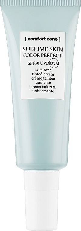 Glättende Creme mit UVA- und UVB Filtern SPF50 - Comfort Zone Sublime Skin Color Perfect SPF50 — Bild N1