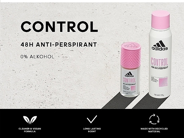 Deodorant Antitranspirant für Damen - Adidas Control 48H Anti-Perspirant Deodorant Roll-On — Bild N3