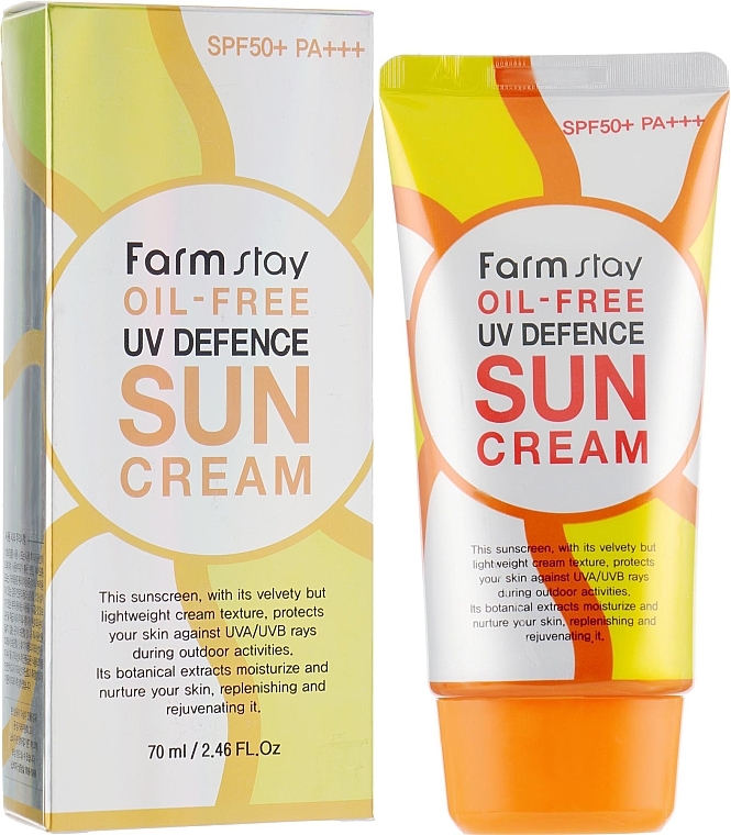 Fettfreie Sonnenschutzcreme SPF50+ - Farmstay Oil-Free Uv Defence Sun — Bild N1