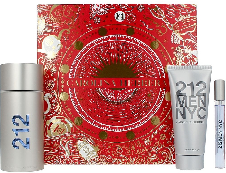 Carolina Herrera 212 Men NYC Christmas 2023 Set - Duftset (Eau de Toilette 100 ml + Duschgel 100 ml + Eau de Toilette Mini 10 ml)  — Bild N1