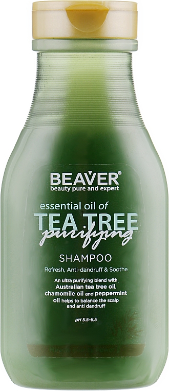 Shampoo für fettiges Haar mit Teebaumöl - Beaver Professional Essential Oil Of Tea Tree Shampoo — Bild N3