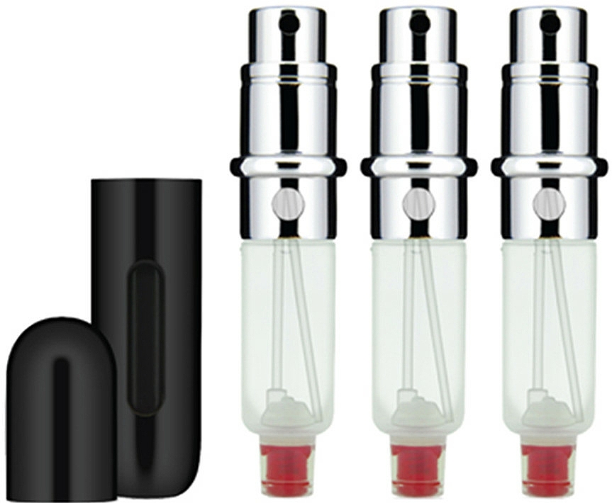 Nachfüllbare Parfümzerstäuber schwarz - Travalo Classic HD Black Set (Parfumzerstäuber 3x5ml + Etui) — Bild N2