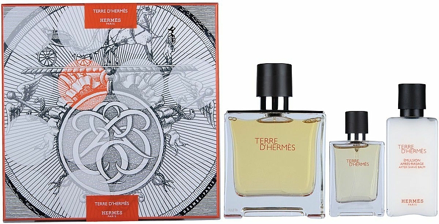 Hermes Terre d’Hermes - Duftset (Parfüm 75ml + Parfüm 12.5ml + After Shave Balsam 40ml)