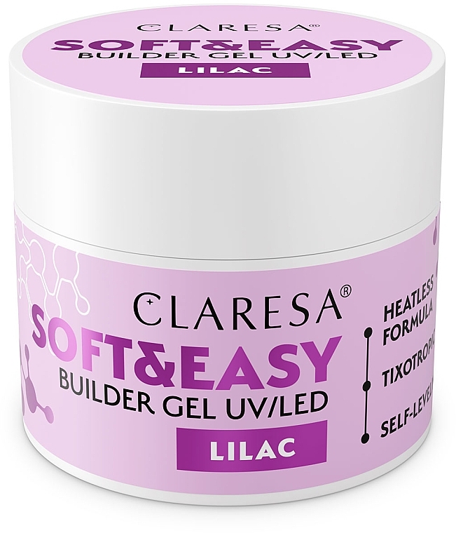 Nagelmodellage-Gel  - Claresa Soft & Easy Builder Gel UV/LED Lilac  — Bild N1