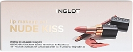Set - Inglot Lip Makeup Set Nude Kiss (lipstick/4g + lipliner/1.13g) — Bild N1