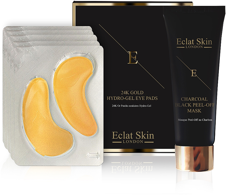 Gesichtspflegeset - Eclat Skin London 24k Gold (Gesichtsmaske 50ml + Augenpads 5x2 St.) — Bild N1