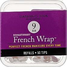 Nageltips French Wrap - Dashing Diva French Wrap White 50 Tips Size 9 — Bild N1