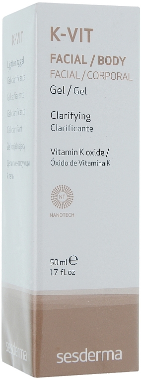 Aufhellendes Gel für Körper und Gesicht - SesDerma Laboratories K-Vit Fecial/Body Lightening Gel  — Bild N1