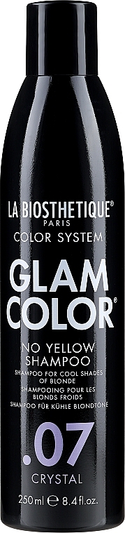 Anti-Gelbstich Haarshampoo für kühle Blondtöne - La Biosthetique Glam Color No Yellow Shampoo .07 Crystal — Bild N1