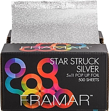 Düfte, Parfümerie und Kosmetik Stretchfolie mit Prägung für Friseure 12.7 x 27.9 cm - Framar Star Struck Silver