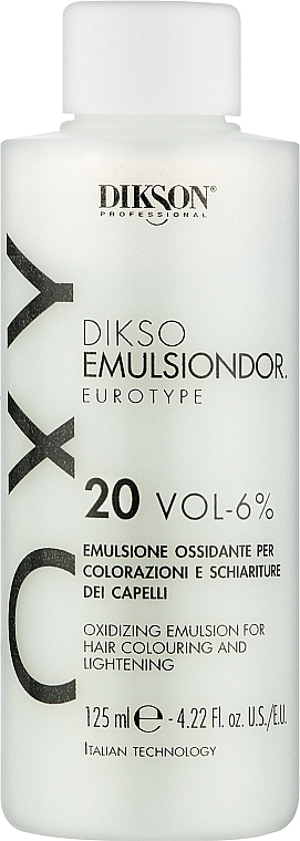 Haaroxidationsmittel - Dikson Oxy Oxidizing Emulsion For Hair Colouring And Lightening 20 Vol-6% — Bild N1