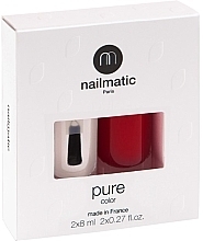Düfte, Parfümerie und Kosmetik Nagelset - Nailmatic Pure Color Set (Nagelbase 8ml + Nagellack 8ml) 