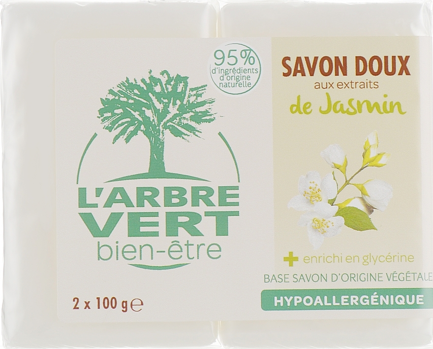 Feste Seife Jasmin - L'Arbre Vert Jasmine Bio Soap — Bild N2