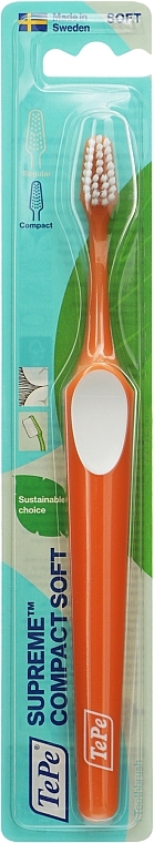 Zahnbürste Supreme Compact Soft weich orange - TePe Comfort Toothbrush — Bild N1