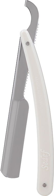 Rasiermesser mit Kunststoffgriff weiß - Sedef Plastic Handle Straight Razor — Bild N1