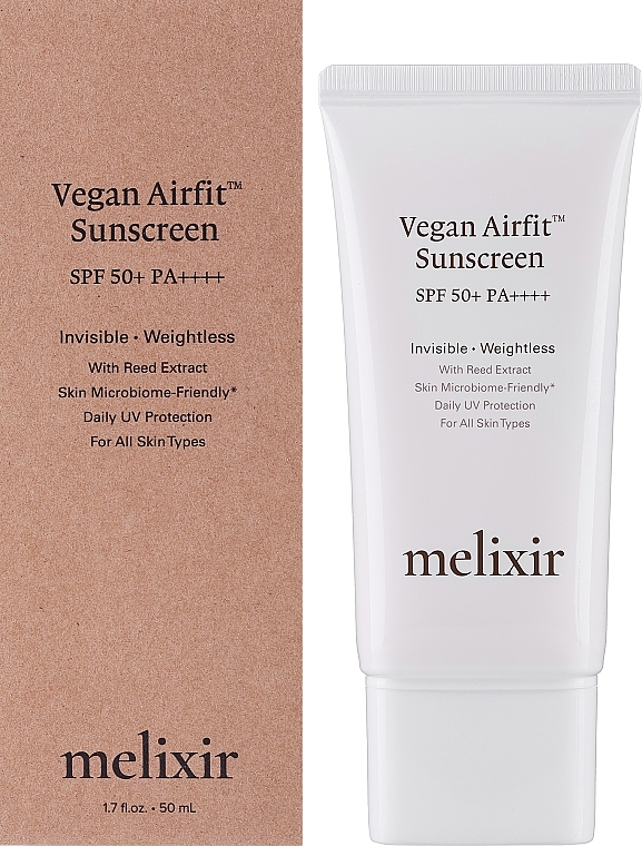 Sonnenschutzcreme Airfit mit Kohlextrakten - Melixir Kale Extracts Vegan Airfit Sunscreen SPF50+ PA++++ — Bild N2