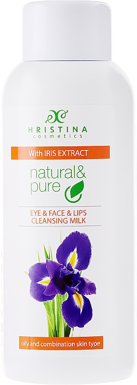 Gesichtsreinigungsmilch mit Schwertlilienextrakt für fettige und Mischhaut - Hristina Cosmetics Cleansing Milk With Extracts Of Iris — Bild N1